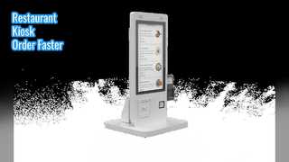Kiosk samoobsługowy w restauracji z ekranem dotykowym o przekątnej 21,5 cala