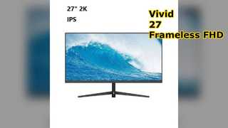 27-calowy bezramkowy monitor LED FHD Vivid IPS