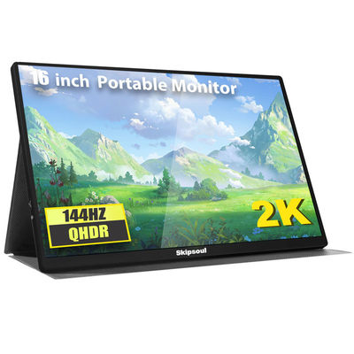 Nowy 16-calowy przenośny monitor do laptopa 2K 130Hz Wyświetlacz komputera Cienkie przenośny ekran do gier