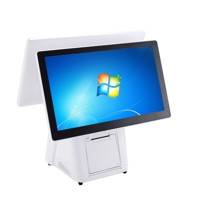 Sprzedaż detaliczna 10 punktów pojemnościowy ekran dotykowy z podwójnym ekranem Android/Win POS Terminal Monitor z drukarką termiczną
