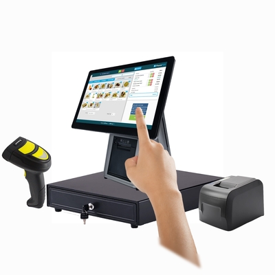 150,6 cala w jednym kasowcu ekran dotykowy TFT LED ekran Android System z skanerem drukarki do kiosku